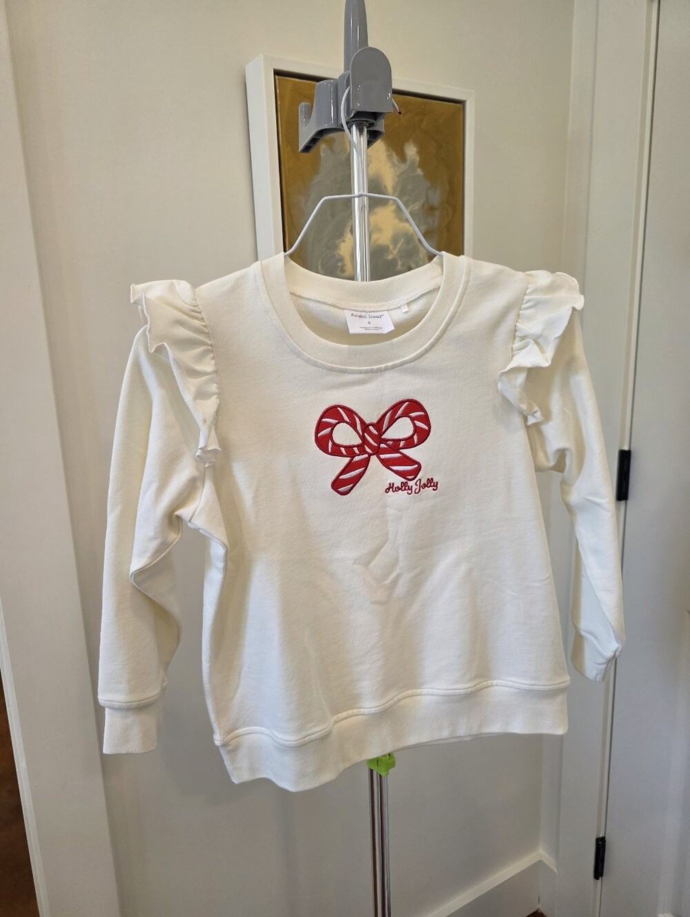 NEW Angel Dear Candy Cane Sweatshirt 6y